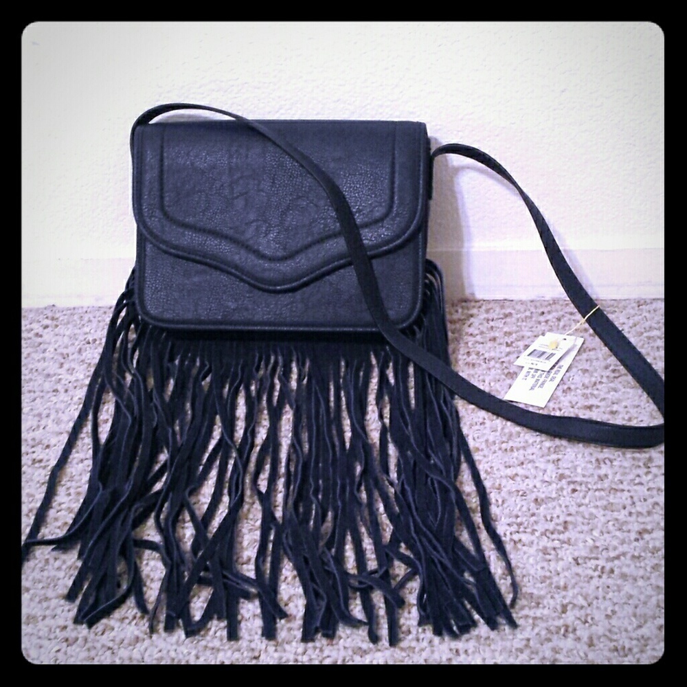 BCBG Shoulder the Lana Fringe Purse